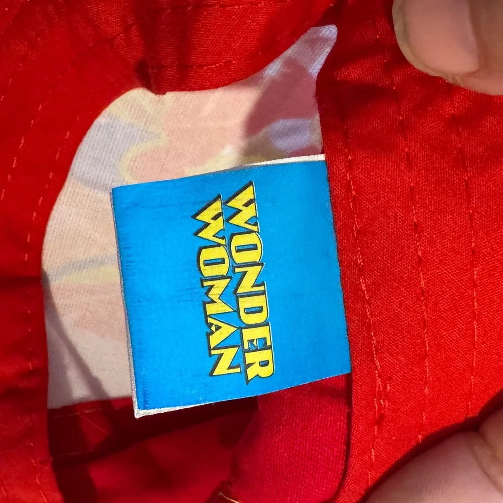 Kids Wonder Woman Baseball Cap‎ Red Blue Graphic DC Comic adjustable